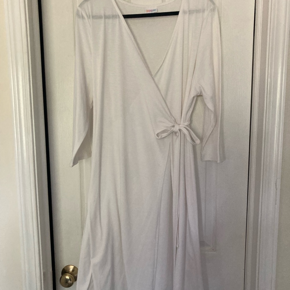 LuLaRoe White Michelle Wrap Dress